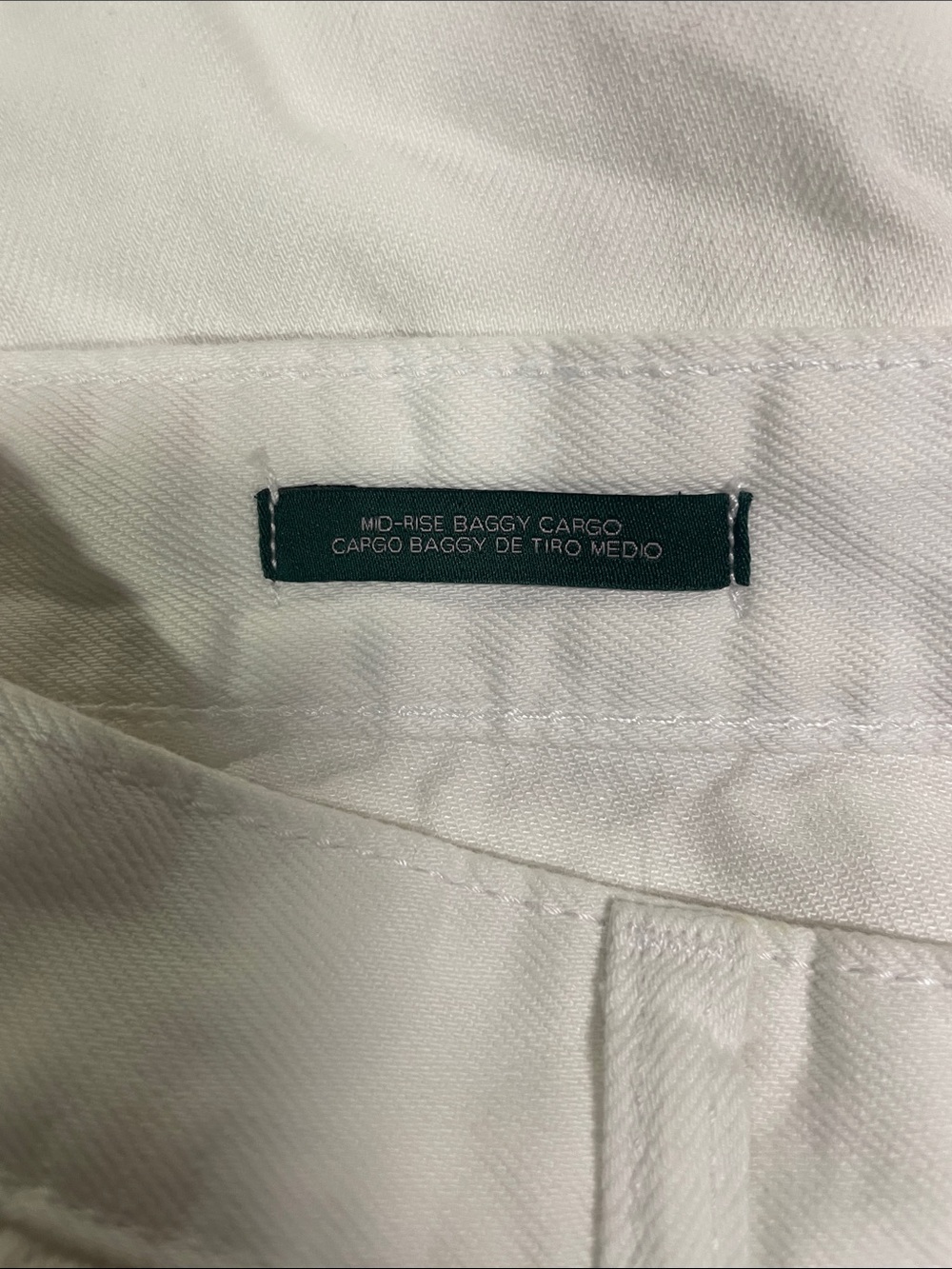 Wild Fable White Baggy Cargo Wide Leg Mid Rise Trousers Size 14 NWT - Picture 5 of 9
